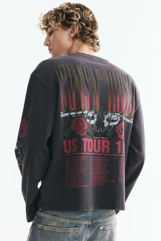 Relaxed-Fit Long-Sleeved Printed Cotton T-Shirt