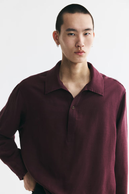 Relaxed-Fit Pullover Shirt