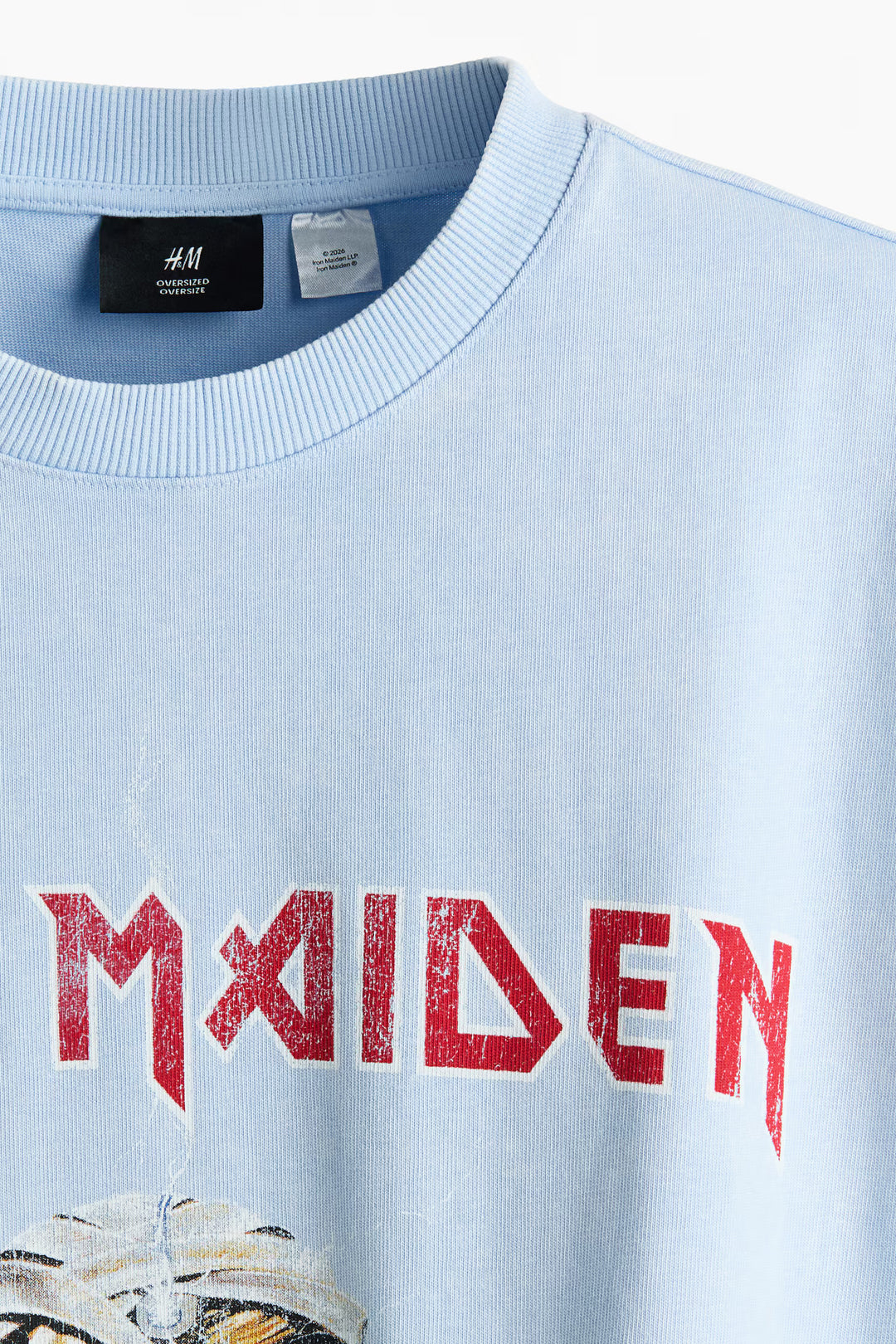 Oversized Printed Raw-Edge Cotton T-Shirt